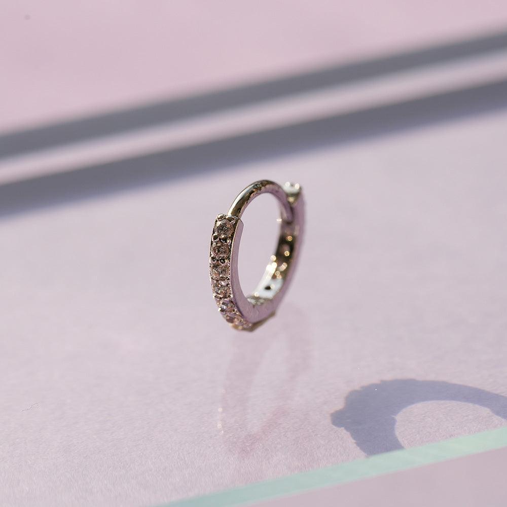 キュービック ワンタッチリングピアス (3Size) 18G - 4MiLi (フォーミリ)