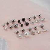 เหล็กผ่าตัด 20G (13Type) เจาะร่างกาย ความหนาแท่ง 0.8mm เจาะกระดูกอ่อน ใช้ได้กับผู้แพ้โลหะ