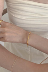 silver925 plain bangle bracelet (2color) - 4MiLi (フォーミリ)