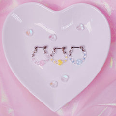 Heart Beads Chain (Piercing) 16G