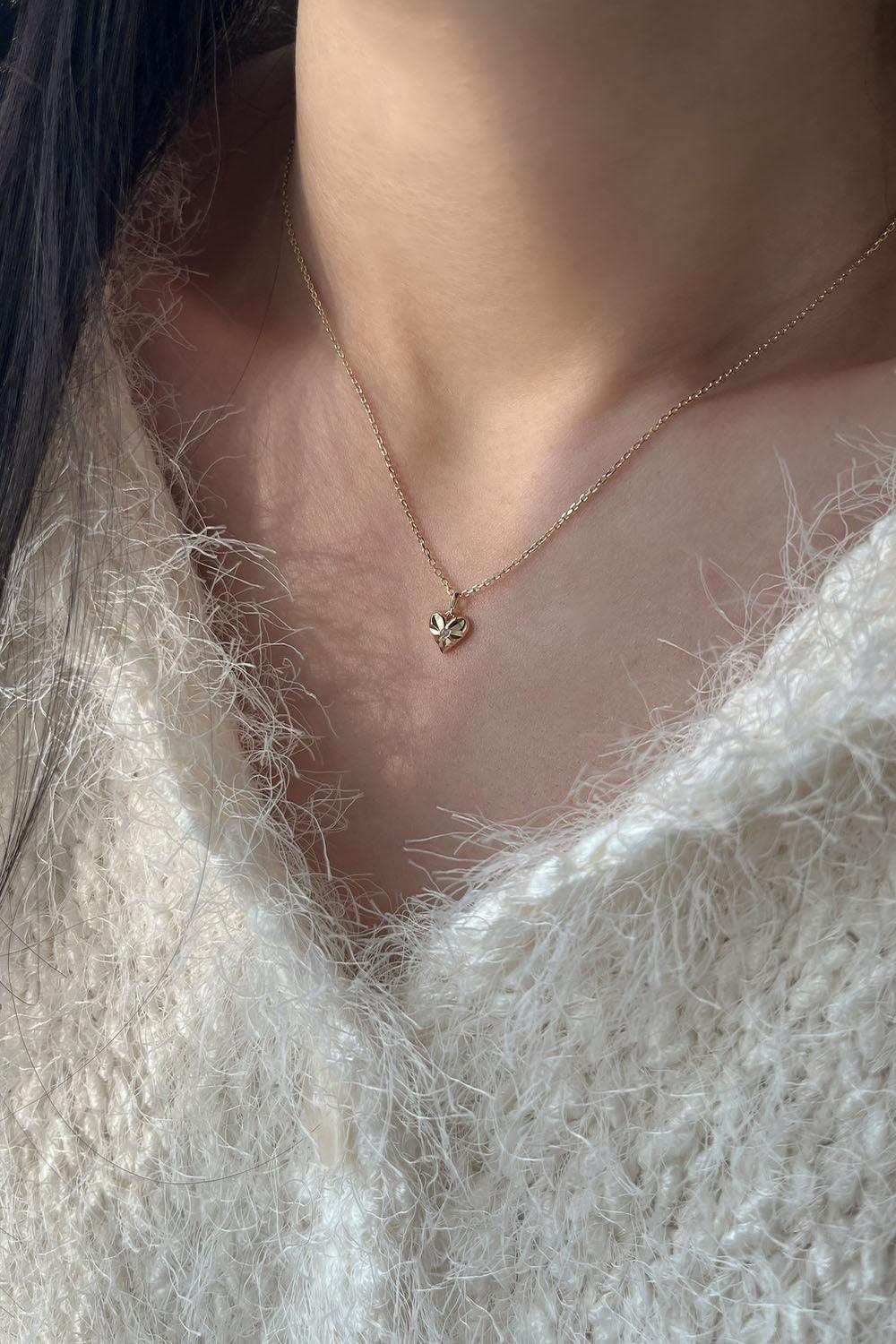 14k shining heart necklace - 4MiLi (フォーミリ)