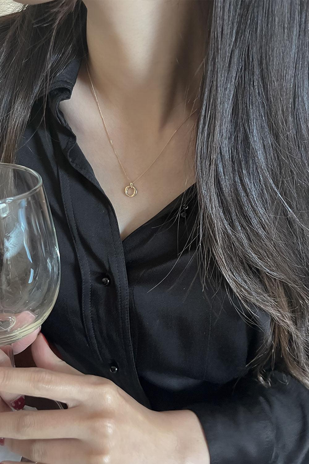 14k oval hinge necklace - 4MiLi (フォーミリ)