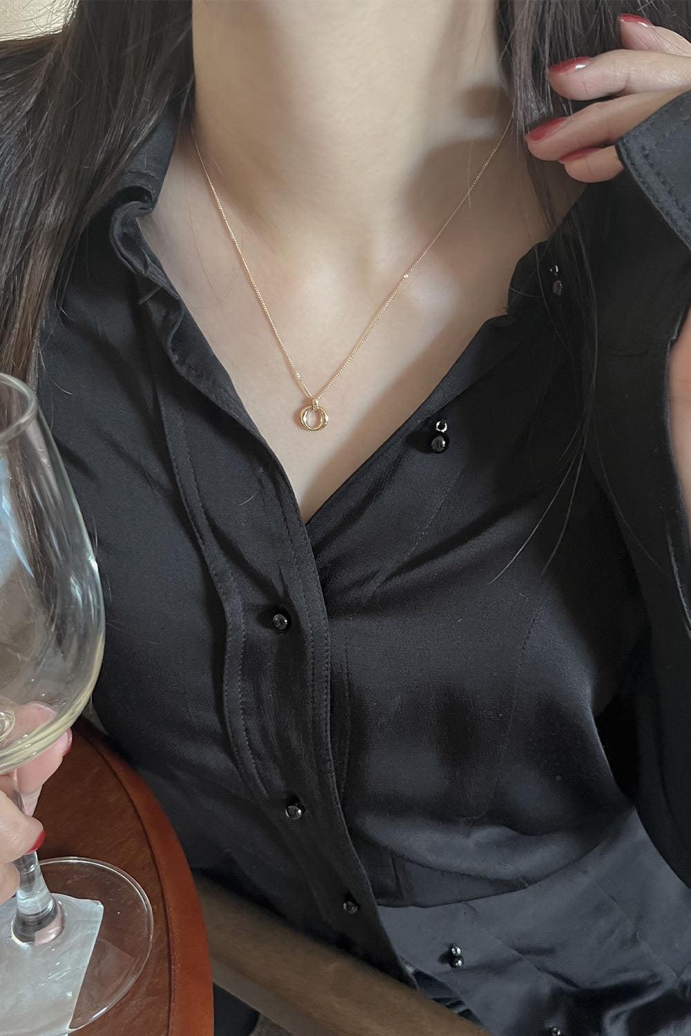 14k oval hinge necklace - 4MiLi (フォーミリ)