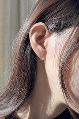 14k rombus cubic one touch earring - 4MiLi (フォーミリ)