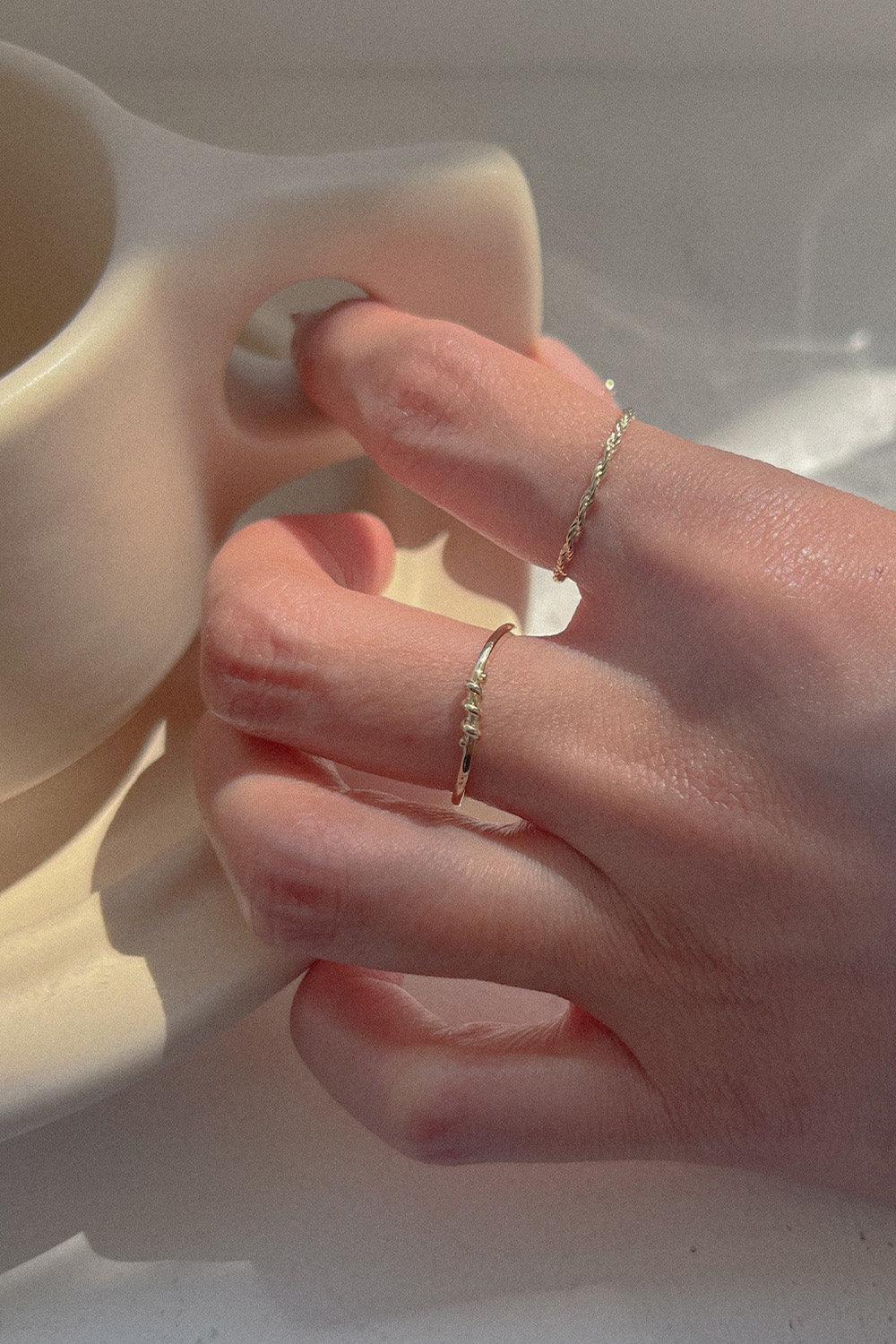 14k middle coil ring - 4MiLi (フォーミリ)