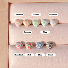 フラワーパターンハート ピアッシング (9Color) - 4MiLi (フォーミリ)