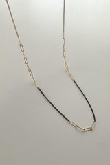 14k clip & black chain necklace - 4MiLi (フォーミリ)