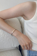 silver925 plain bangle bracelet (2color) - 4MiLi (フォーミリ)