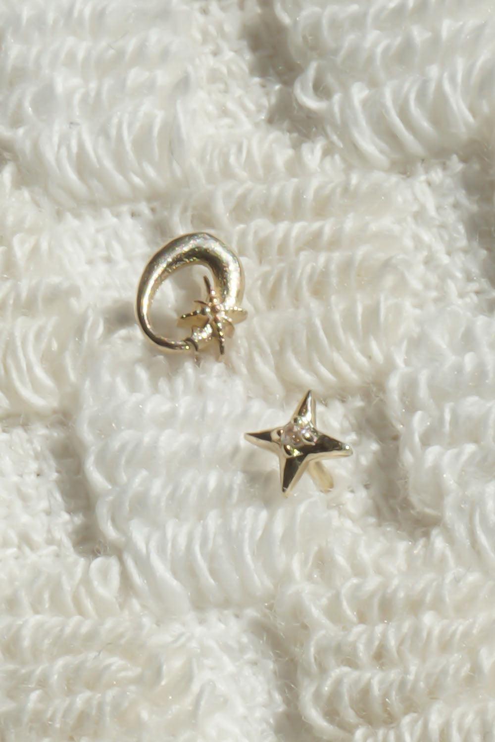 14k starlight cubic piercing 20G