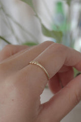 14k middle coil ring - 4MiLi (フォーミリ)