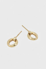 14k oval hinge earrings (1 pair) - 4MiLi (フォーミリ)