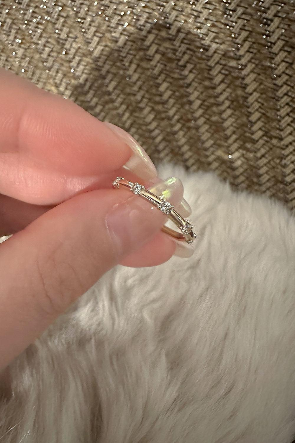 14k cubic pointed ring (3Color) - 4MiLi (フォーミリ)