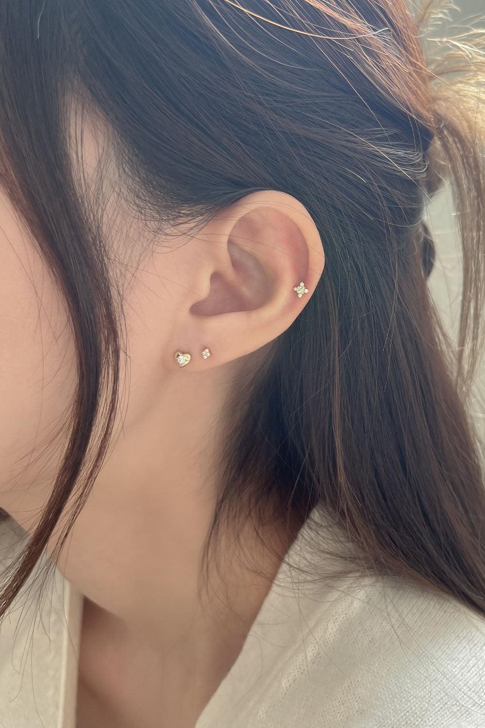 14k glass flashing piercing - 4MiLi (フォーミリ)