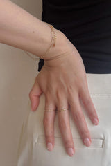 14k double chain half clip bracelet - 4MiLi (フォーミリ)