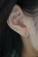 14k pebble & waterdrop piercing (2type) 21G