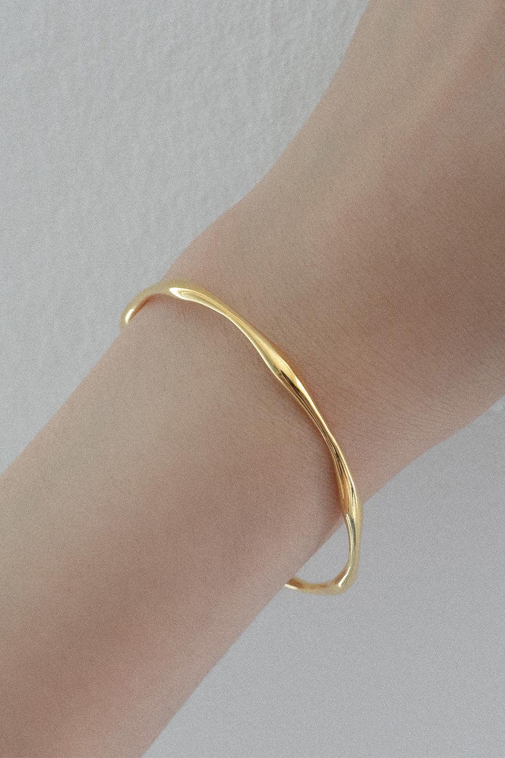 silver925 wave bangle bracelet (2color) - 4MiLi (フォーミリ)