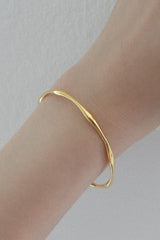 silver925 wave bangle bracelet (2color) - 4MiLi (フォーミリ)