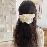 サテンフリルシュシュ ヘアゴム (3Color) 韓国風ヘアアクセサリー