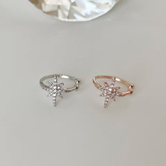 ต่างหูหนีบดอกไม้ 2 คู่ (2 สี)