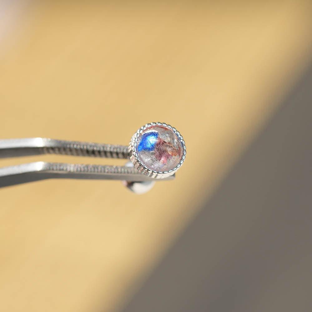 グリッター ドーム シルバーコーティング ピアッシング (4Color) - 4MiLi (フォーミリ)