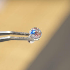 グリッター ドーム シルバーコーティング ピアッシング (4Color) - 4MiLi (フォーミリ)