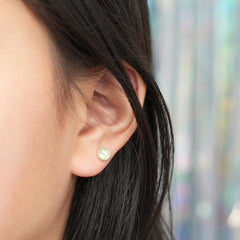 グリッター ドーム シルバーコーティング ピアッシング (4Color) - 4MiLi (フォーミリ)