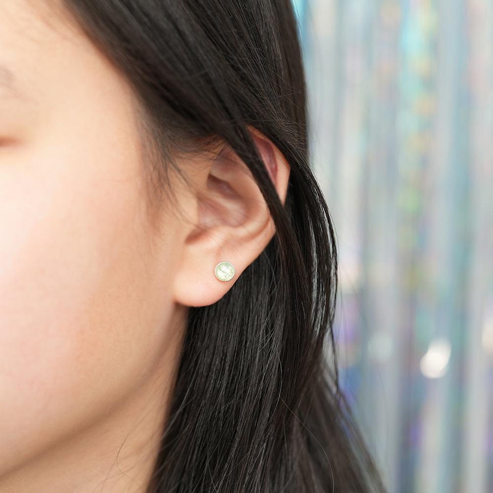 グリッター ドーム シルバーコーティング ピアッシング (4Color) - 4MiLi (フォーミリ)