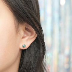 グリッター ドーム シルバーコーティング ピアッシング (4Color) - 4MiLi (フォーミリ)