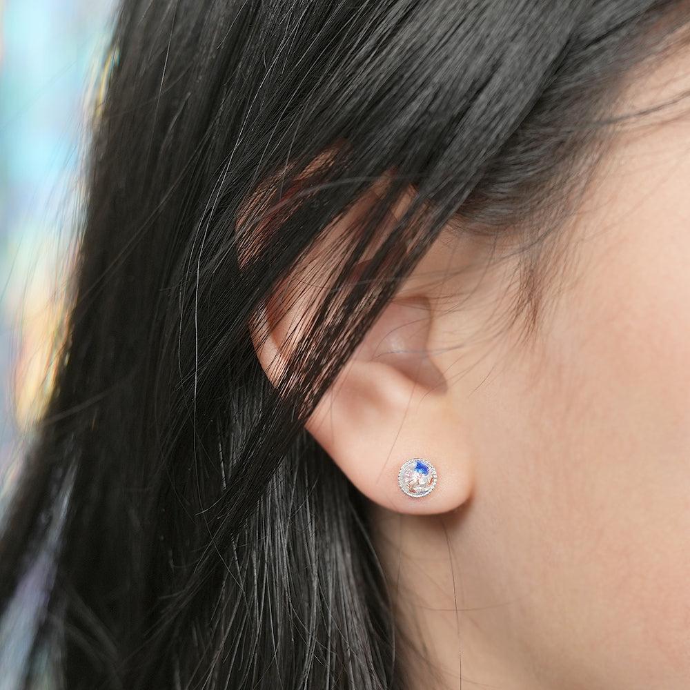 グリッター ドーム シルバーコーティング ピアッシング (4Color) - 4MiLi (フォーミリ)