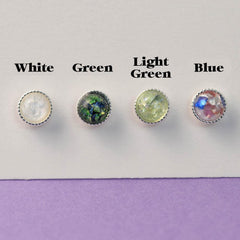 グリッター ドーム シルバーコーティング ピアッシング (4Color) - 4MiLi (フォーミリ)