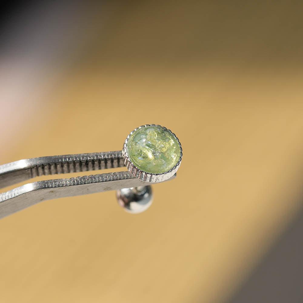 グリッター ドーム シルバーコーティング ピアッシング (4Color) - 4MiLi (フォーミリ)