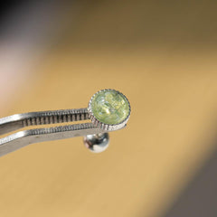 グリッター ドーム シルバーコーティング ピアッシング (4Color) - 4MiLi (フォーミリ)