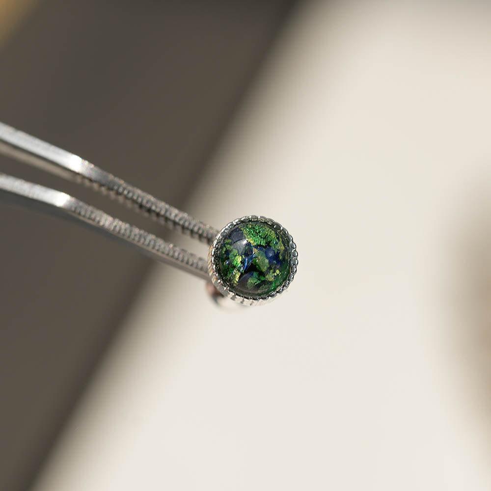 グリッター ドーム シルバーコーティング ピアッシング (4Color) - 4MiLi (フォーミリ)