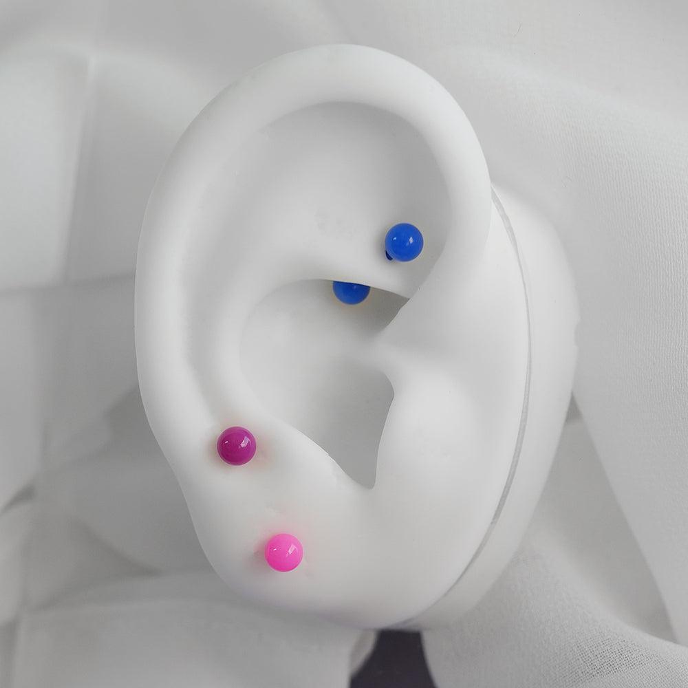 カラー アクリル ピアッシング (11Color) 金属アレルギー対応 - 4MiLi (フォーミリ)