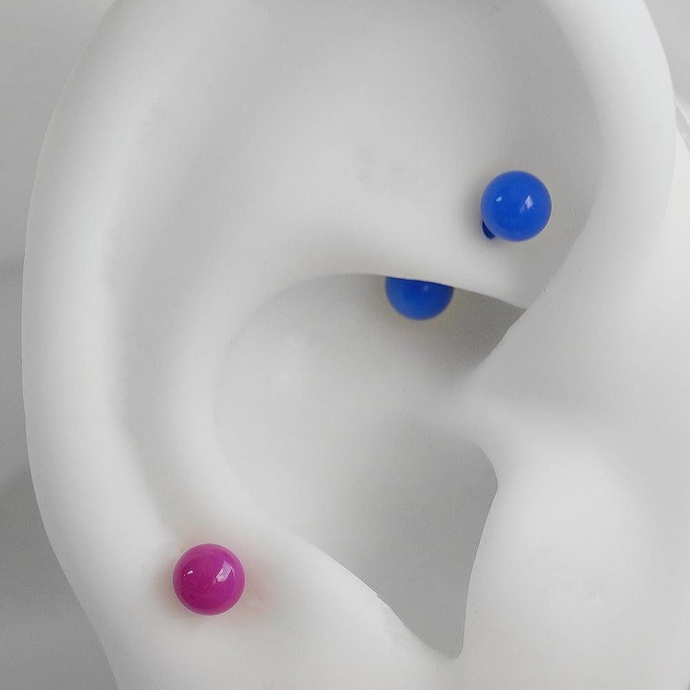 カラー アクリル ピアッシング (11Color) 金属アレルギー対応 - 4MiLi (フォーミリ)