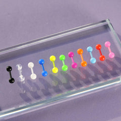 カラー アクリル ピアッシング (11Color) 金属アレルギー対応 - 4MiLi (フォーミリ)