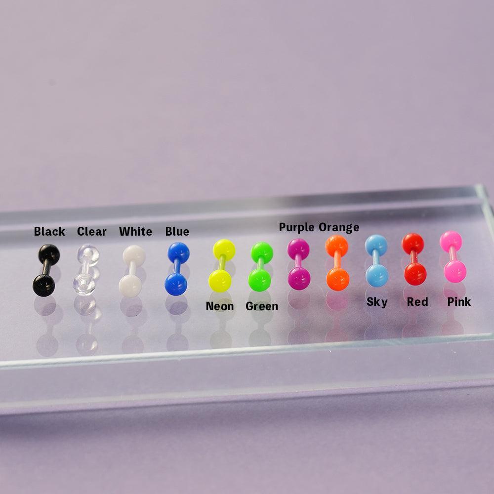 カラー アクリル ピアッシング (11Color) 金属アレルギー対応 - 4MiLi (フォーミリ)