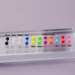 カラー アクリル ピアッシング (11Color) 金属アレルギー対応 - 4MiLi (フォーミリ)