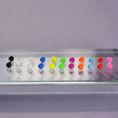 カラー アクリル ピアッシング (11Color) 金属アレルギー対応 - 4MiLi (フォーミリ)