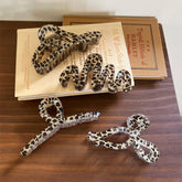 Leopard print hair clips (4 types)