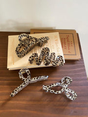 Leopard print hair clips (4 types)