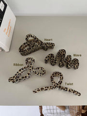 Leopard print hair clips (4 types)