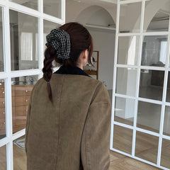Vintage Check Big Scrunchie (3Colors)