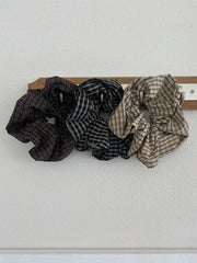 Vintage Check Big Scrunchie (3Colors)