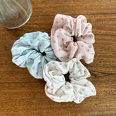 フローラル パンチング スクランチー シュシュ (3Color)