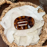 レオパード柄 ラウンド ヘアクリップ レディース べっ甲風 ヘアアクセサリー レディース 大人 シンプル