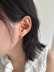 エポ ポップカラー キュービック リングピアス(5Color) 18G サージカルステンレスポスト