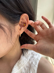 エポ ポップカラー キュービック リングピアス(5Color) 18G サージカルステンレスポスト