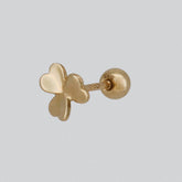 14k three leaf clover piercing 21G