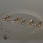 14k cubic labret piercing (5 types)